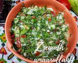 A picture of step 3 of Lebanese Tabbouleh Salad.