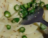 A picture of step 5 of Mint potatoes.