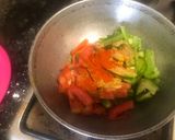 A picture of step 3 of Tomato Capsicum Sabji.