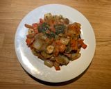 Foto del paso 6 de la receta: Revuelto de vegetales con gambas