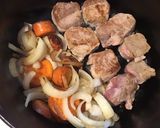 A picture of step 5 of Califoria Farm Pork and Apple Stew.