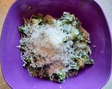 A picture of step 1 of Orecchiette with Sausage and Broccoli Cream.