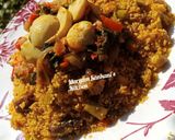 Fried couscous with spinach and egg saucematakin girki7 hoto