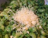 A picture of step 9 of Green Pasta.