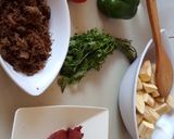 A picture of step 1 of Beef Matoke #jkonichallenge.