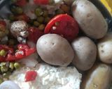 A picture of step 3 of Jowari Roti open sandwich.