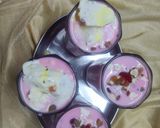 A picture of step 3 of Rose instant falooda mix.