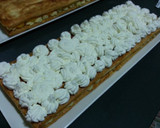 Foto del paso 15 de la receta: Tarta milhojas de hojaldre con nata y crema pastelera