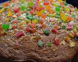 A picture of step 3 of Parle biscuits cake.