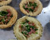 Foto langkah ke 8 dari resep Spinach quiche with smoke beef.
