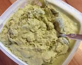 A picture of step 12 of Homemade Lemon Balm (or Mint) Ice Cream.