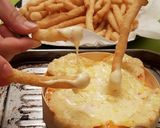 Hình bước làm 4 của món Bánh gạo chiên giòn chấm phô mai nướng