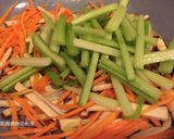 A picture of step 8 of Stir-Fried Mixed Vegetables with Egg Crepe and Curry Sauce.