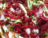 A picture of step 4 of Suji uttapam pizza.