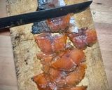 Foto del paso 2 de la receta Aguacate al horno relleno de salmón y huevo