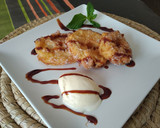 Foto del paso 11 de la receta: Manzana rebozada con helado de vainilla y caramelo