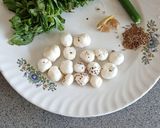 A picture of step 10 of Varat special, poory bhaji, chattny, makhany ki kher.