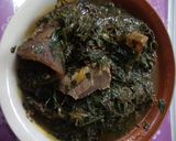 A picture of step 2 of Ugu and okazi soup.