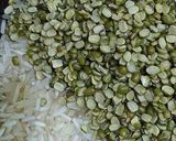 A picture of step 1 of Green Gram (moong daal vegetable khichdi) recipe 💚.