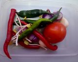 Foto langkah ke 2 dari resep Oseng Klotok Cabe Hijau.