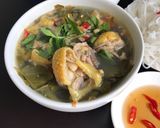 Hình bước làm 2 của món Gà nấu lá giang