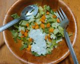 Foto del paso 4 de la receta: Ensalada de pollo a la Búfalo