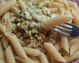 Foto del paso 5 de la receta: Fideos con salsa de arvejas al roquefort