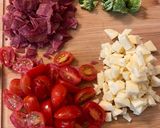 A picture of step 1 of Bacon Cheddar Ranch Pasta Salad.