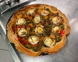 Une image de l'étape 19 de Tarte filo, oignon, chèvre et poivrons tricolores.