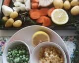 A picture of step 2 of Chicken roast with veggies.