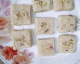 A picture of step 8 of Burfi recipe.