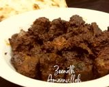 A picture of step 3 of Hyderabadi Tilli Fry or Goat Spleen Fry.