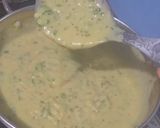 A picture of step 3 of Besan Curry with Bhakhri.
