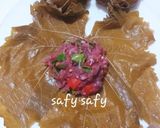 A picture of step 2 of Stuffed Grape Leaves with Kofta.