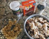 A picture of step 1 of Vietnamese Baked Banana Bread Pudding (Bánh chuối nướng).