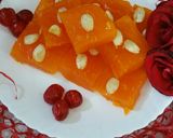 A picture of step 4 of Karachi halwa.