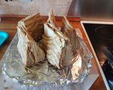 A picture of step 19 of Cabin cake.