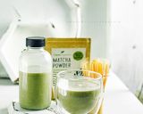Gambar langkah 3 resipi Almond Matcha.