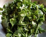 A picture of step 1 of Spinach cauliflower soup.