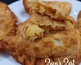 A picture of step 6 of Halwa Poori.