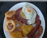 A picture of step 5 of My Late Breakfast Early Dinner A Grilled Small Mixed Grill 😋.