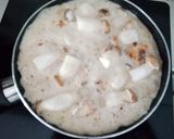 Hình bước làm 3 của món Gà - nấm sốt cream cheese