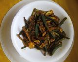 A picture of step 5 of Spicy bhindi fry.