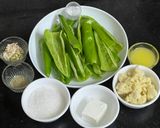 A picture of step 1 of Hari Mirchi 🌶️ Ka Halwa.