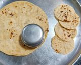 A picture of step 1 of Leftover Chapati fry Papdi Chaat.