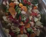 A picture of step 1 of Chicken veggies soup.