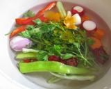Foto del paso 2 de la receta Risotto de puerros y champiñones con original caldo de verduras cocido en Agua de Mar