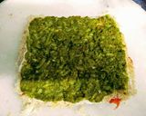 A picture of step 8 of Pinwheel sandwiches with vegetable soup.