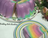 Foto langkah ke 6 dari resep Pudding Roti Rainbow.