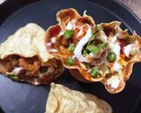 पापड़ कोन मूंगरिंग चाट (Papad cone moongring chaat recipe in Hindi) रेसिपी चरण 7 फोटो